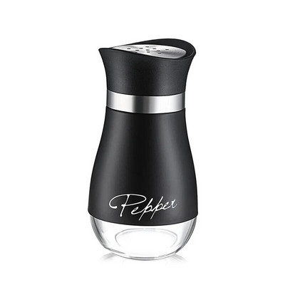 Stiklinės druskos ir pipirų plaktuvų prieskonių dėžutės Prieskonių organizatorius Daugkartinis pipirų plaktuvas su reguliuojamomis išpylimo angomis prieskonių dozatoriaus stiklainiai