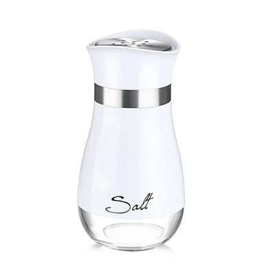 Stiklinės druskos ir pipirų plaktuvų prieskonių dėžutės Prieskonių organizatorius Daugkartinis pipirų plaktuvas su reguliuojamomis išpylimo angomis prieskonių dozatoriaus stiklainiai