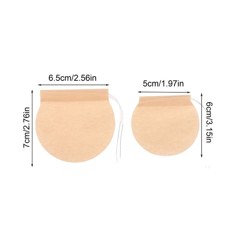 50 vnt arbatos maišeliai Biologiškai skaidus popierinis virvelė, ekologiškas filtras, tuščias birių lapų miltelių žolelių sietelis