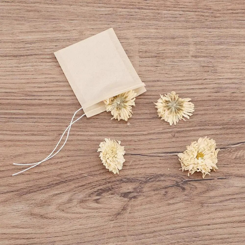 Saugus 100 vnt. / partijoje Netoksiškas šilumos sandariklis, ekologiškas su užtrauktukais Filtro maišeliai arbatos maišeliai Kavos infuzinis arbatos sietelis