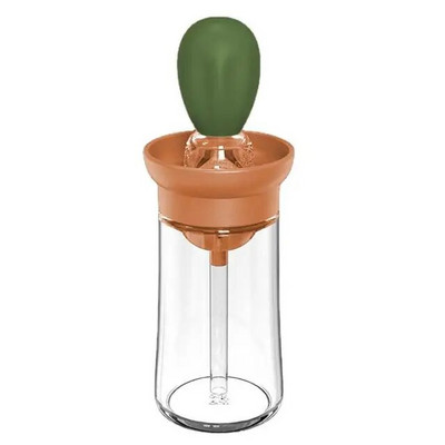 Flacon pulverizator de ulei cu perie de silicon 2 în 1 picurator de măsurare flacon dozator de ulei pentru bucătărie coacere grătar perii de patiserie
