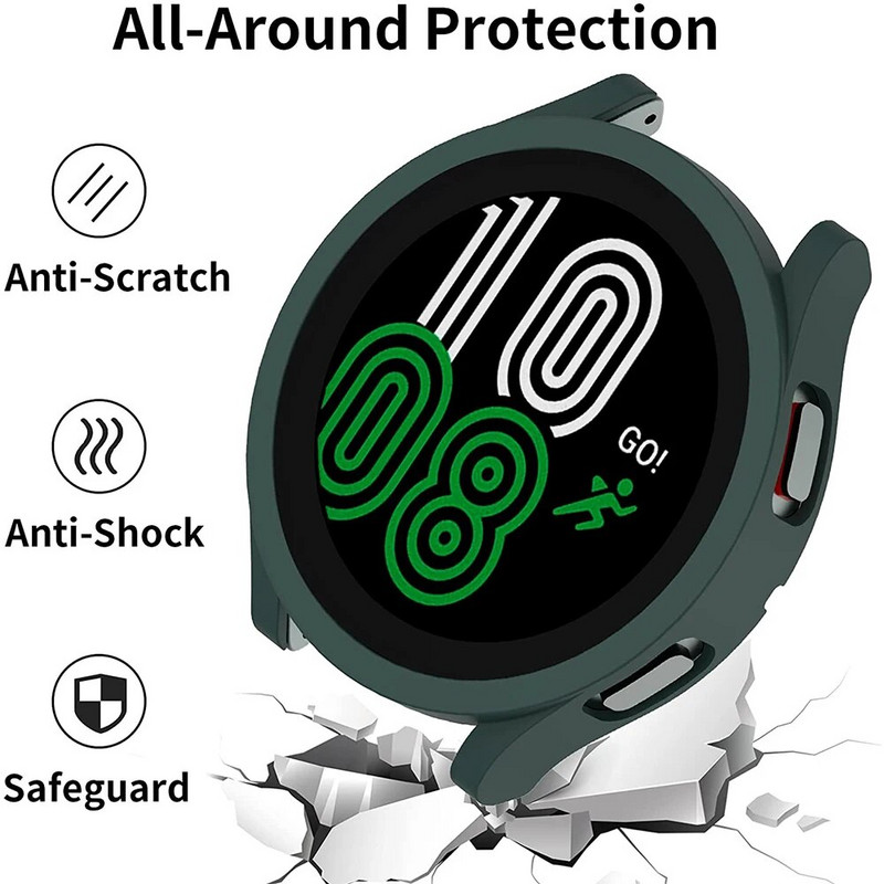 PC mat torbica za sat za Samsung Galaxy Watch 4 40 mm 44 mm Poklopac Sveobuhvatna zaštitna školjka odbojnika za Watch 4 Classic 42 mm 46 mm