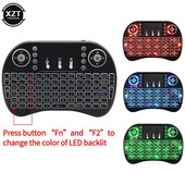 XZT i8 Spanish Backlight Mini ασύρματο πληκτρολόγιο 2,4 GHz air mouse με οπίσθιο φωτισμό Touchpad χειρός για Android TV BOX Ισπανία