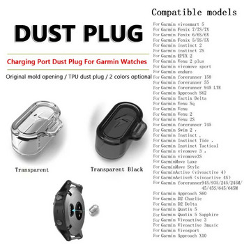 10/1 τμχ Διαφανές κάλυμμα σκόνης για Garmin Forerunner 955 945 255 Fenix 7 7S 7X 6 6S 6X Soft TPU Dust Plug Clear Dust Case