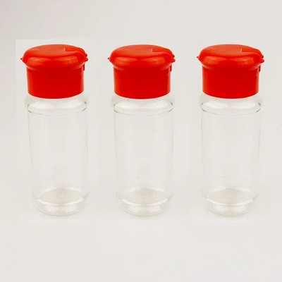 3 vnt. plastikiniai prieskonių druskos pipirų plaktuvai prieskonių indelis Nešiojami stovyklavietės kepsninės prieskoniai acto buteliukas virtuvės kruopos 100 ml