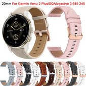 Nahast kellarihm Garmin Venu 2 Plus/SQ 2/vivoactive 3 käevõru Forerunner 645 245 muusika 158 55 rihmaga 20 mm käevõru jaoks
