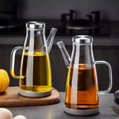 GIANXI skaidrus aliejaus butelis, didelio borosilikatinio stiklo aliejaus puodas, didelės talpos, nepralaidus sojų acto bakelis, virtuvės įrankiai