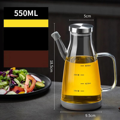 GIANXI skaidrus aliejaus butelis, didelio borosilikatinio stiklo aliejaus puodas, didelės talpos, nepralaidus sojų acto bakelis, virtuvės įrankiai