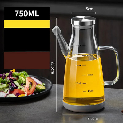 GIANXI skaidrus aliejaus butelis, didelio borosilikatinio stiklo aliejaus puodas, didelės talpos, nepralaidus sojų acto bakelis, virtuvės įrankiai