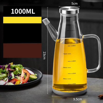 GIANXI skaidrus aliejaus butelis, didelio borosilikatinio stiklo aliejaus puodas, didelės talpos, nepralaidus sojų acto bakelis, virtuvės įrankiai