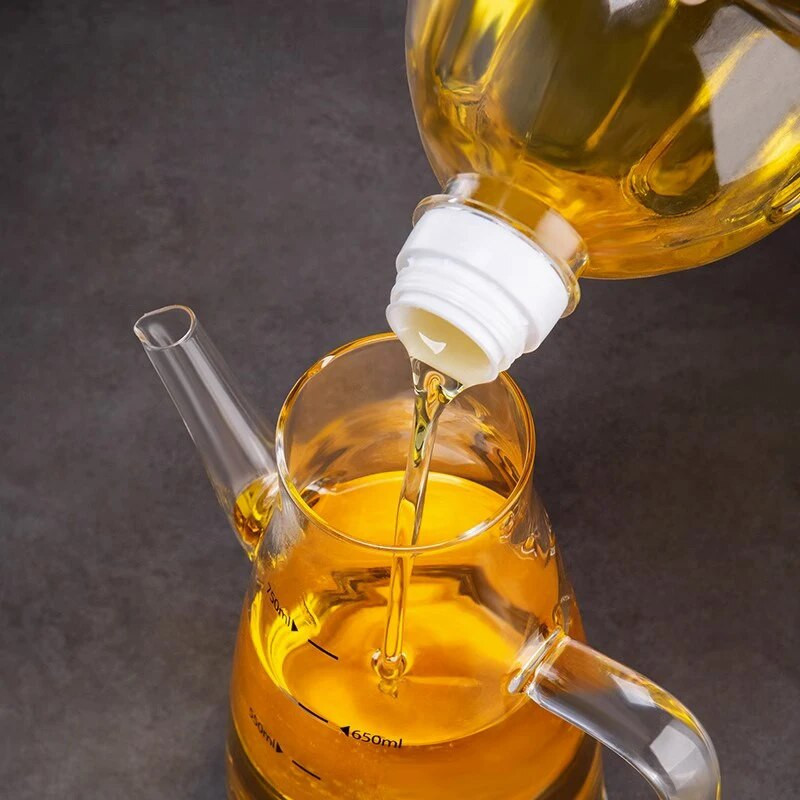 GIANXI skaidrus aliejaus butelis, didelio borosilikatinio stiklo aliejaus puodas, didelės talpos, nepralaidus sojų acto bakelis, virtuvės įrankiai