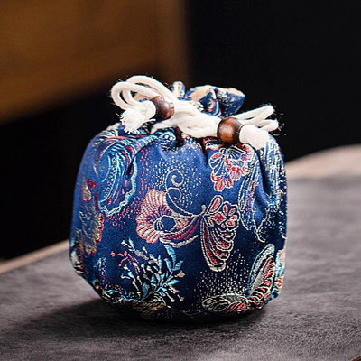 Kelioninis nešiojamasis arbatos reikmenų krepšys Nedūžtantis apsauginis dangtelis Kiniškas arbatinukas dovanų paketas Antikvarinis maišelis papuošalų laikymo krepšys