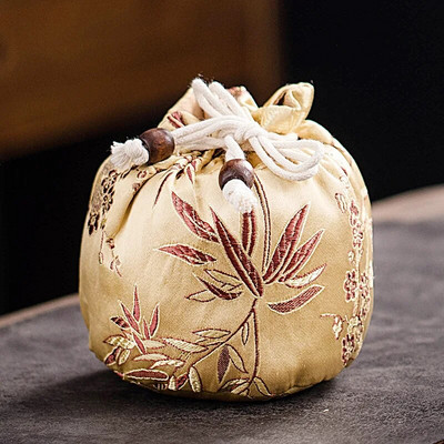 Kelioninis nešiojamasis arbatos reikmenų krepšys Nedūžtantis apsauginis dangtelis Kiniškas arbatinukas dovanų paketas Antikvarinis maišelis papuošalų laikymo krepšys