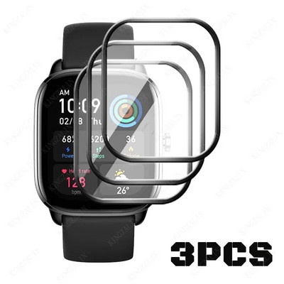 9D stiklo plėvelė, skirta Huami Amazfit GTS 4 Mini GTR 4 GTR Mini lenkta apsauginė ekrano apsauga, skirta Amazfit GTS4 4mini minkštam stiklui