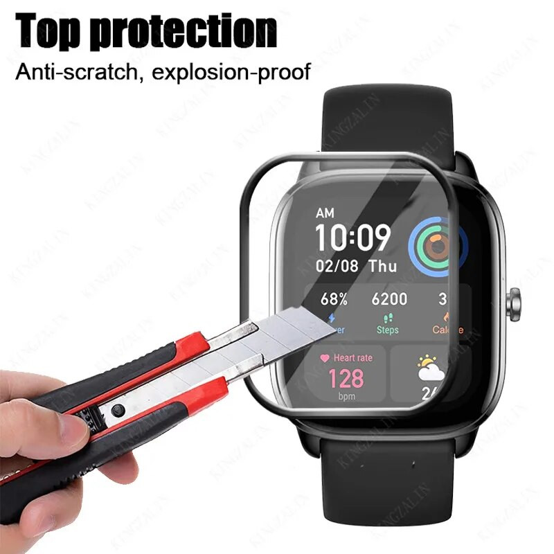 9D stiklo plėvelė, skirta Huami Amazfit GTS 4 Mini GTR 4 GTR Mini lenkta apsauginė ekrano apsauga, skirta Amazfit GTS4 4mini minkštam stiklui