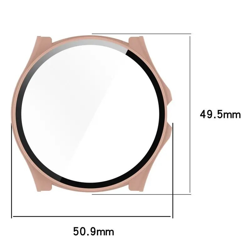 Grūdintas stiklas + dėklo dangtelis, skirtas Ticwatch Pro 5 Smart Watch dirželis Apsauginis buferis Ekrano apsauga Shell Film Tic Watch Pro5