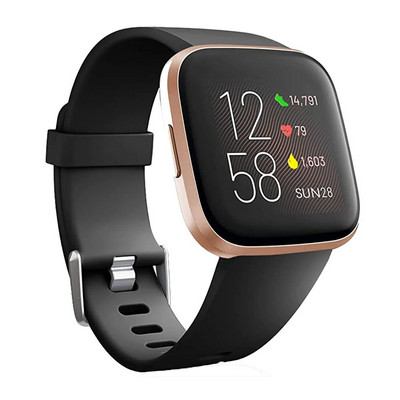 Silikono pakaitinė apyrankė skirta Fitbit Versa 2 Smart Watch Priedai Apyrankės dirželis, skirtas Fitbit Versa / Versa Lite