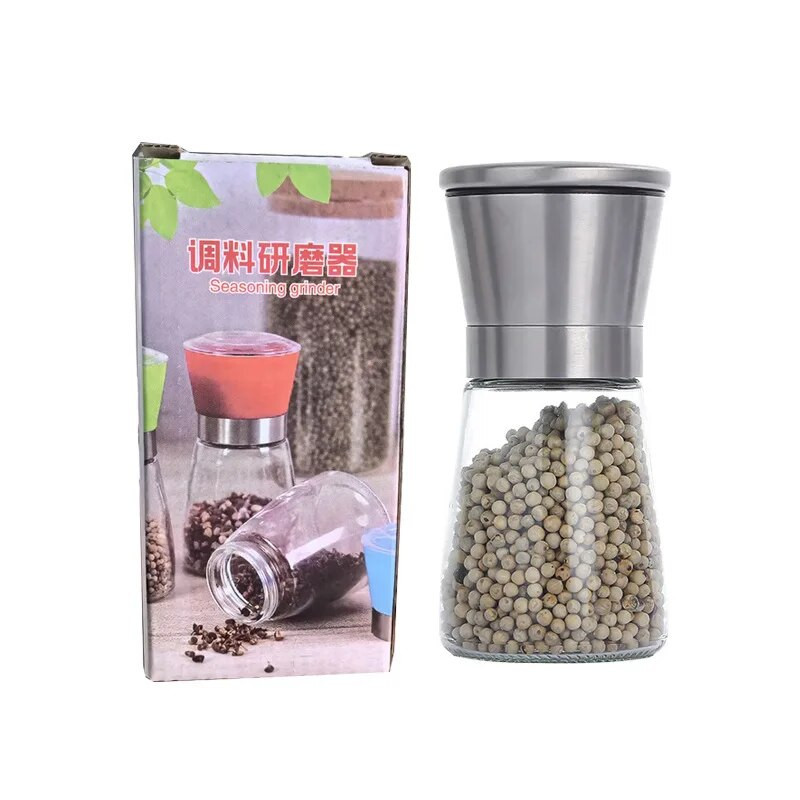 Gravitacinis indukcinis pipirų malūnėlis buitinis rankinis nerūdijančio plieno malūnėlis prieskonių butelis indukcinis pipirų jūros druskos malūnėlis