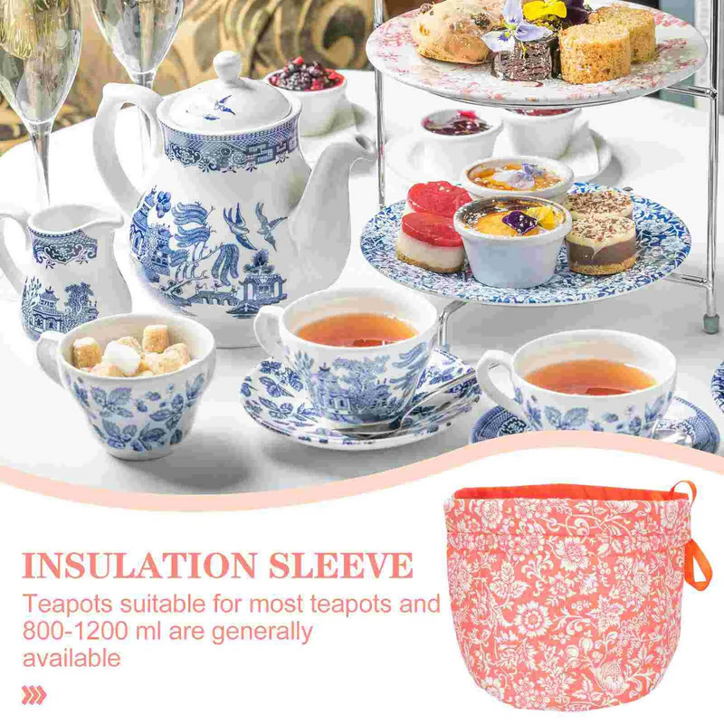 Kényelmes teáskanna szigetelő burkolat szigetelt melegebb otthoni tartozékokhoz Vízforraló Porálló