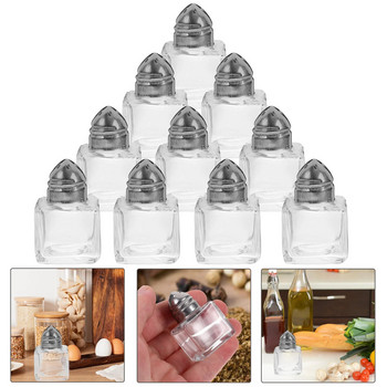10 τμχ Mini Mason Βάζο Μπαχαρικά Δοχείο Καρυκεύματα Αποθήκευση Γυάλινα Βαζάκια κουζίνας Πιπέρι Μπουκάλι Αλατιέρα