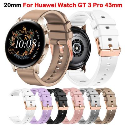 Silicone Band For HUAWEI WATCH GT 3 Pro 43mm Watchband Bracelet Huawei Watch GT3/GT 2 42mm/Honor Magic 2 42mm Replacement Strap