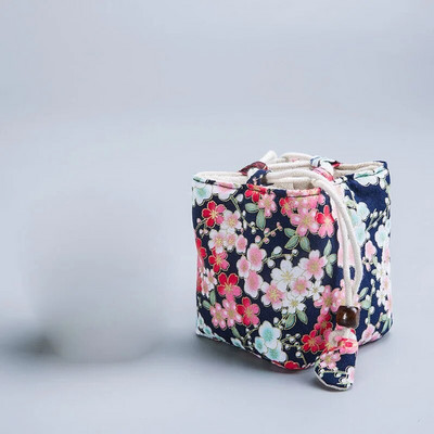 Jianzhan vieno arbatos puodelio laikymo maišelis Medvilninis kanapių arbatos puodelis arbatos puodelis Pakavimo maišelis Kelioniniai nešiojami arbatos ceremonijos priedai ZD44