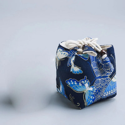 Jianzhan vieno arbatos puodelio laikymo maišelis Medvilninis kanapių arbatos puodelis arbatos puodelis Pakavimo maišelis Kelioniniai nešiojami arbatos ceremonijos priedai ZD44