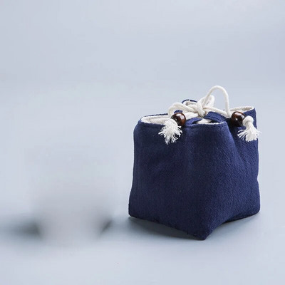 Jianzhan vieno arbatos puodelio laikymo maišelis Medvilninis kanapių arbatos puodelis arbatos puodelis Pakavimo maišelis Kelioniniai nešiojami arbatos ceremonijos priedai ZD44