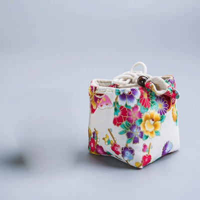 Jianzhan vieno arbatos puodelio laikymo maišelis Medvilninis kanapių arbatos puodelis arbatos puodelis Pakavimo maišelis Kelioniniai nešiojami arbatos ceremonijos priedai ZD44