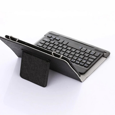 Калъф за Chuwi hi9 air 10.1" Универсална безжична Bluetooth клавиатура с кожен таблет, защитен калъф, стойка, капак + писалка + OTG
