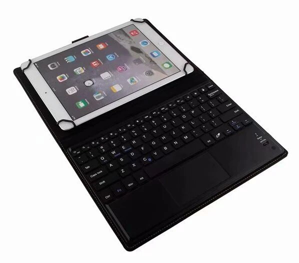 QWERTY Bluetooth klaviatūra su jutikliniu kilimėliu universali, skirta Teclast M40 Pro Air Plus M40S 10,1" planšetinio kompiuterio nuimamas magnetinis dėklo dangtelis