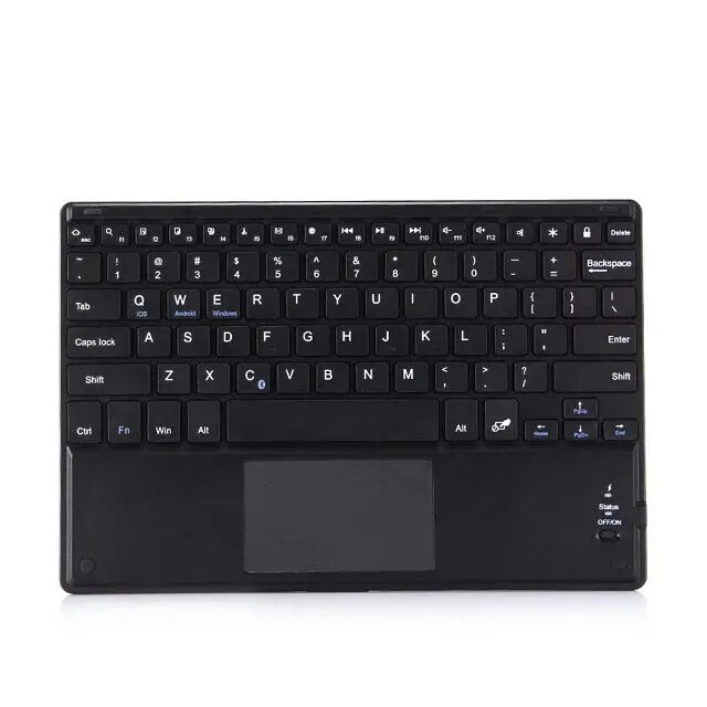 QWERTY Bluetooth klaviatūra su jutikliniu kilimėliu universali, skirta Teclast M40 Pro Air Plus M40S 10,1" planšetinio kompiuterio nuimamas magnetinis dėklo dangtelis