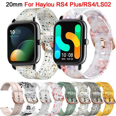 20mm Bracelet Smart Watch Band For Haylou RS4 Plus/RS4/LS02 Strap Soft Silicone Replacement Watchband Wristband Sport Correa