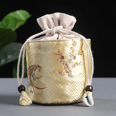 Kinietiško stiliaus medvilninis skalbinių laikymo maišelis Kelioninis arbatos rinkinys Arbatos puodelis Arbatinukas Nešiojamas maišelis Rūšiavimo maišelis Arbatos ceremonijos priedai ZD45