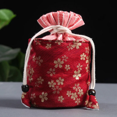 Kinietiško stiliaus medvilninis skalbinių laikymo maišelis Kelioninis arbatos rinkinys Arbatos puodelis Arbatinukas Nešiojamas maišelis Rūšiavimo maišelis Arbatos ceremonijos priedai ZD45