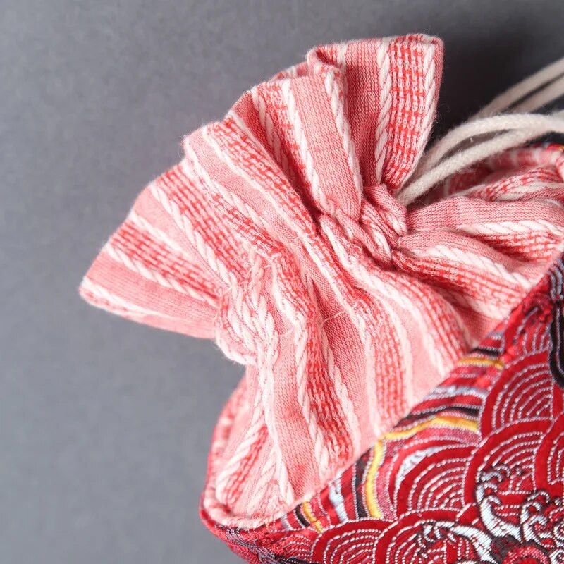 Kinietiško stiliaus medvilninis skalbinių laikymo maišelis Kelioninis arbatos rinkinys Arbatos puodelis Arbatinukas Nešiojamas maišelis Rūšiavimo maišelis Arbatos ceremonijos priedai ZD45