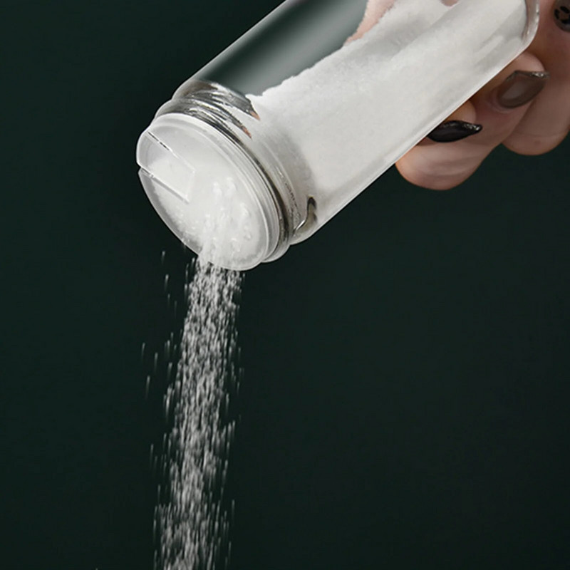 Stikliniai prieskonių indeliai su nerūdijančio plieno dangteliu Prieskonių indeliai Prieskonių indelis Druskos pipirų plaktuvai Prieskonių organizatoriai Virtuvės įrankiai