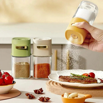 Βάζο καρυκευμάτων Πρέσα σε δοσολογία Salt Shaker Κουζίνα σφραγισμένη στην υγρασία Βάζο καρυκεύματα Βάζο καρυκεύματα Προμήθειες κουζίνας