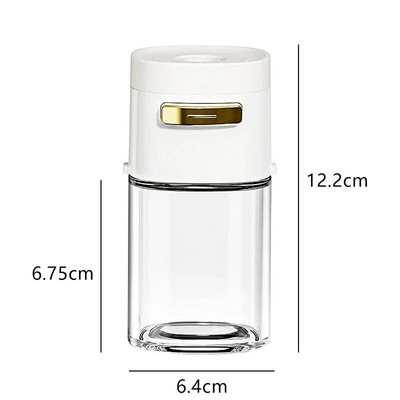 Prieskonių indelis Įspaudžiamas dozavimas Druskos plaktuvas virtuvės sandarus Drėgmei atsparus prieskonių stiklainis Prieskonių stiklainis virtuvės reikmenys