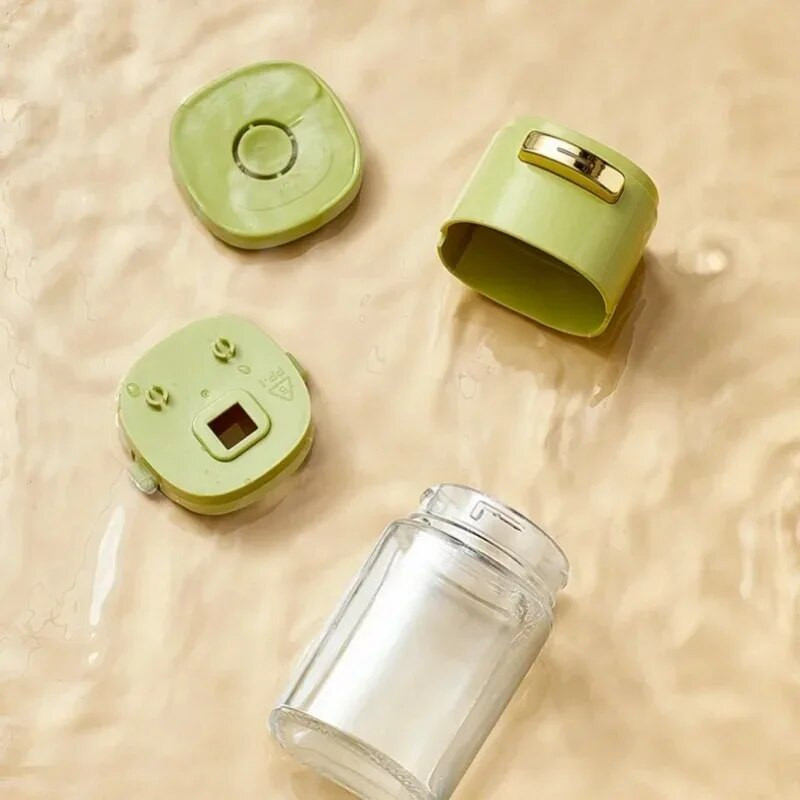 Prieskonių indelis Įspaudžiamas dozavimas Druskos plaktuvas virtuvės sandarus Drėgmei atsparus prieskonių stiklainis Prieskonių stiklainis virtuvės reikmenys