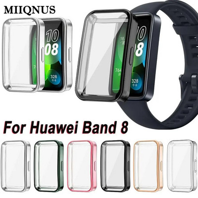 New Screen Protector Case for Huawei Band 8 Full Coverage Bumper Soft TPU Protective Case Cover for Huawei band 8 Accessories