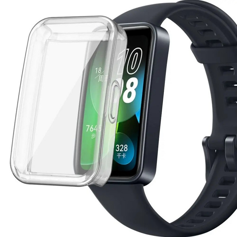 Naujas ekrano apsauginis dėklas, skirtas Huawei Band 8 Visiškai dengiantis buferis Minkštas TPU apsauginis dėklas, skirtas Huawei band 8 priedams