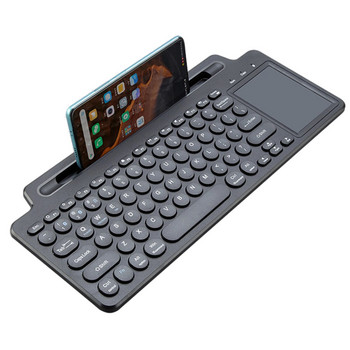 Ασύρματο πληκτρολόγιο BT 2.4G Επιτραπέζιο πληκτρολόγιο Εξαιρετικά λεπτό πληκτρολόγιο Tablet PC Υποδοχή κινητού τηλεφώνου με επιφάνεια αφής για φορητό υπολογιστή tablet