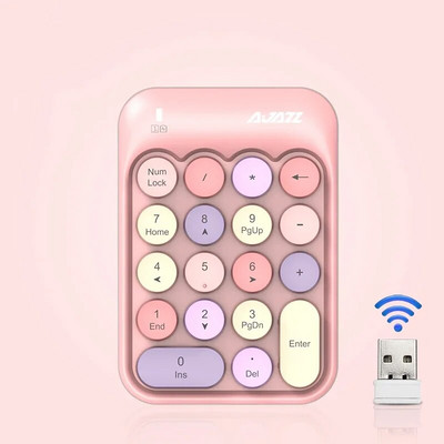 2,4 G belaidė skaitmeninė klaviatūra nešiojamam kompiuteriui Macbook Kompiuteris Mini 18 klavišų skaitmeninių numerių klaviatūra Plonas skaitmuo, skirtas biurui