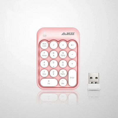 2,4 G belaidė skaitmeninė klaviatūra nešiojamam kompiuteriui Macbook Kompiuteris Mini 18 klavišų skaitmeninių numerių klaviatūra Plonas skaitmuo, skirtas biurui