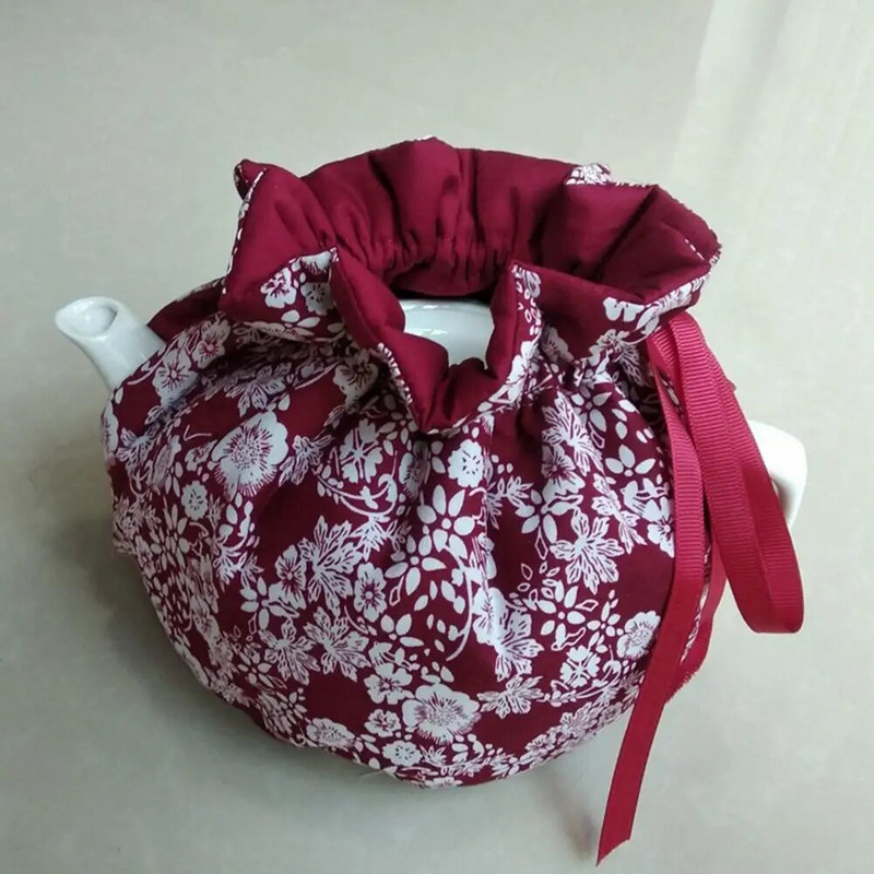 Kūrybingas gėlių raštas arbatinuko dangtelis Medvilninis arbatinuko laikiklis, arbatinukas, izoliacinis dangtelis