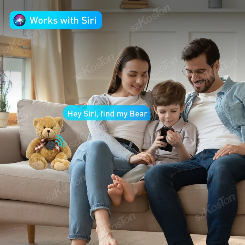 Išmanusis GPS sekiklis veikia su „Find My APP“, „Anti-Lost“ priminimo įrenginiu, skirtu „IOS“ sistemos žymų lokatoriui MFI, suderinama su „Bluetooth“