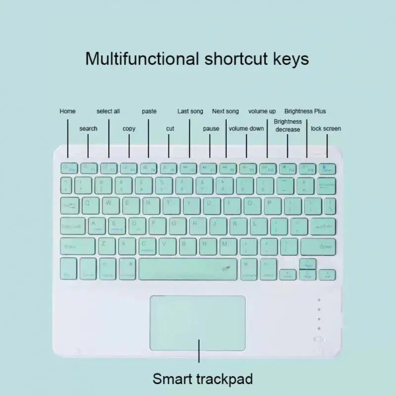 RYRA Bluetooth vezeték nélküli billentyűzet és egér kombó IPad Xiaomi Samsung Huawei Tablet Android IOS Windowshoz