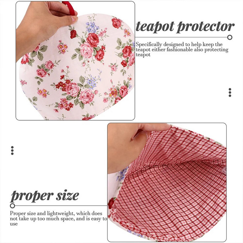 Arbatinuko izoliacinis dangtelis Jaukus virdulio šildytuvas, apsaugantis nuo nuplikimo, izoliuotas retro dekoras, skirtas virtuvės šildytuvui