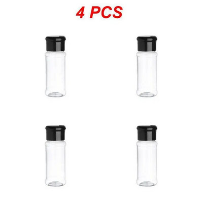 1/2/4 vnt Prieskonių indelių rinkinys 5 / Stiklainiai prieskoniams Druskos ir pipirų plaktuvas Prieskonių indelis Prieskonių organizatorius Plastikinis kepsnių pagardas